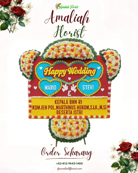 Papan Bunga Pernikahan Sumita